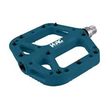 Picture of WAG  Flat Nylon Pedals Cr-Mo Axle Petrol Green
